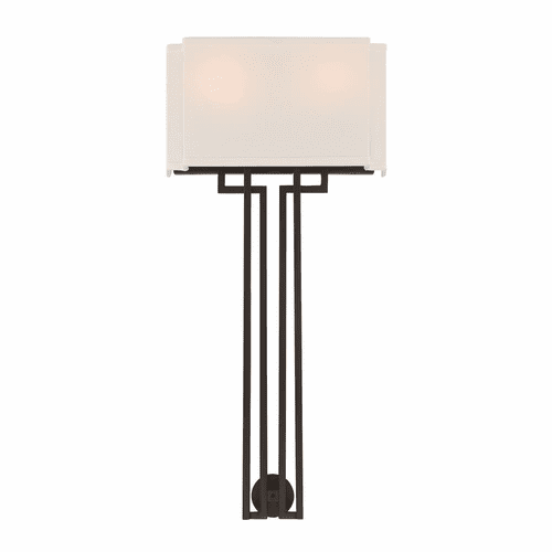 Minka Lavery Upham Estates 2-LT Wall Sconce - Coal W/Polished Nickel - 2951-572