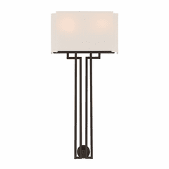 Minka Lavery Upham Estates 2-LT Wall Sconce - Coal W/Polished Nickel - 2951-572 Minka Lavery Upham Estates 2-LT Wall Sconce - Coal W/Polished Nickel - 2951-572