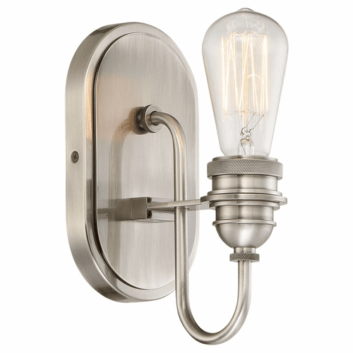 Minka Lavery Uptown Edison 1-LT Bath Light - Plated Pewter - 3451-84B