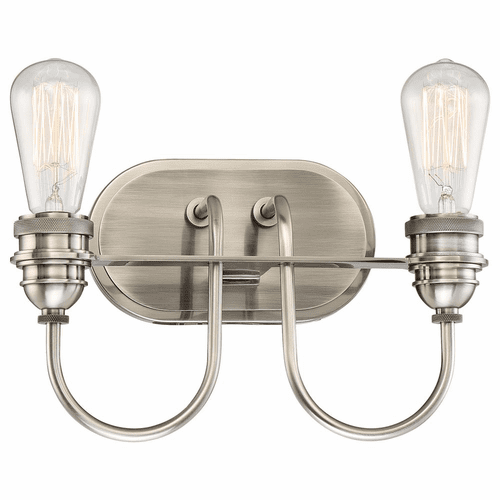 Minka Lavery Uptown Edison 2-LT Bath Light - Plated Pewter - 3452-84B