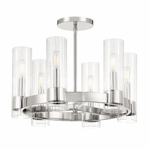 Minka Lavery Vernon Place 6-LT Chandelier - Chrome - 3895-77