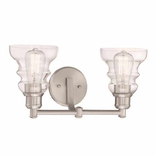 Minka Lavery Waterbury 2-LT Bath Light - Brushed Nickel - 3352-84