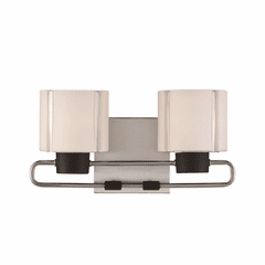 Minka Lavery Waverly Plaza 2-LT Bath Vanity Light - Coal/Brushed Nickel - 2462-691 Minka Lavery Waverly Plaza 2-LT Bath Vanity Light - Coal/Brushed Nickel - 2462-691