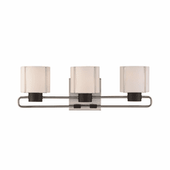 Minka Lavery Waverly Plaza 3-LT Bath Vanity Light - Coal/Brushed Nickel - 2463-691