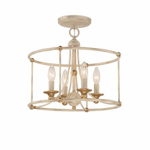 Minka Lavery Westchester County 4-LT Semi Flush - Farm House White - 1049-701