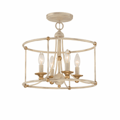 Minka Lavery Westchester County 4-LT Semi Flush - Farm House White - 1049-701