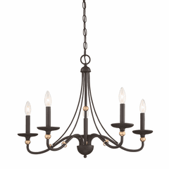 Minka Lavery Westchester County 5-LT Chandelier - Sand Coal & Gold Leaf - 1045-677 Minka Lavery Westchester County 5-LT Chandelier - Sand Coal & Gold Leaf - 1045-677