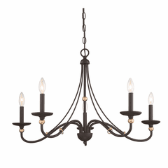 Minka Lavery Westchester County 5-LT Chandelier - Sand Coal W/Gold Leaf - 1044-677 Minka Lavery Westchester County 5-LT Chandelier - Sand Coal W/Gold Leaf - 1044-677