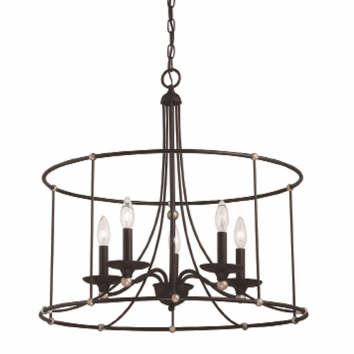 Minka Lavery Westchester County 5-LT Chandelier - Sand Coal W/Gold Leaf - 1047-677