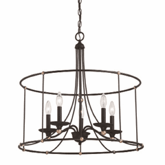 Minka Lavery Westchester County 5-LT Chandelier - Sand Coal W/Gold Leaf - 1047-677 Minka Lavery Westchester County 5-LT Chandelier - Sand Coal W/Gold Leaf - 1047-677