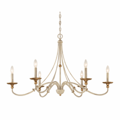 Minka Lavery Westchester County 6-LT Chandelier - Farmhouse White/Gold - 1046-701 Minka Lavery Westchester County 6-LT Chandelier - Farmhouse White/Gold - 1046-701