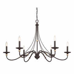 Minka Lavery Westchester County 6-LT Chandelier - Sand Coal/Gold Leaf - 1046-677 Minka Lavery Westchester County 6-LT Chandelier - Sand Coal/Gold Leaf - 1046-677