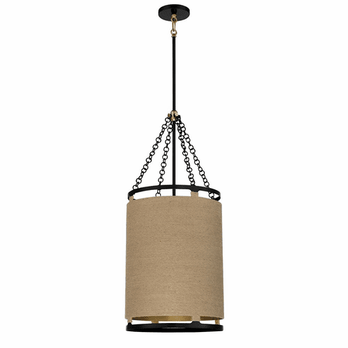 Minka Lavery Windward Passage 4-LT Pendant - Coal And Soft Brass - 3864-726