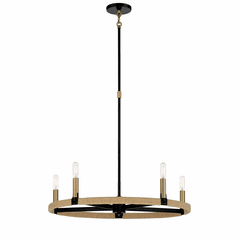 Minka Lavery Windward Passage 5-LT Chandelier - Coal And Soft Brass - 3865-726