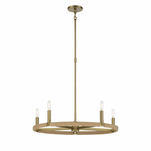 Minka Lavery Windward Passage 5-LT Chandelier - Soft Brass - 3865-695