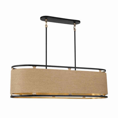 Minka Lavery Windward Passage 8-LT Island Light - Coal And Soft Brass - 3860-726