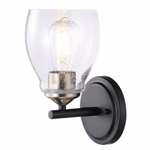 Minka Lavery Winsley 1-LT Wall Sconce - Coal And Stained Brass - 2431-878