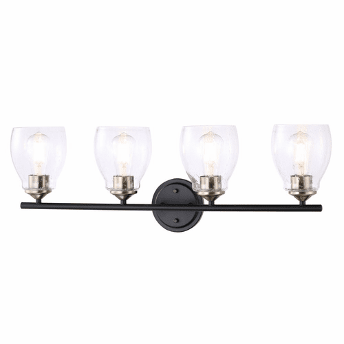 Minka Lavery Winsley 4-LT Wall Sconce - Coal And Stained Brass - 2434-878