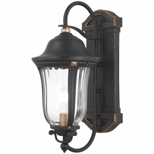 Minka Peale Street 1-LT Outdoor Wall Mount - Sand Coal/Gold - 73231-738