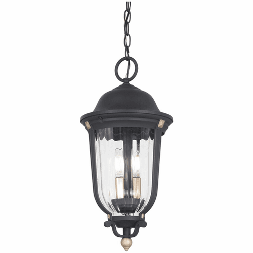 Minka Peale Street 3-LT Outdoor Chain Hung Light - Sand Coal/Gold - 73236-738