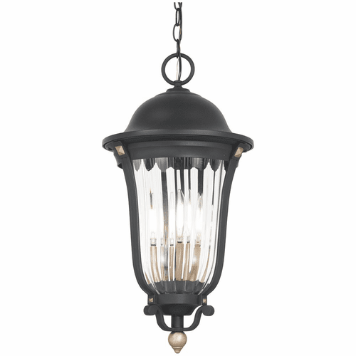 Minka Peale Street 4-LT Outdoor Chain Hung Light - Sand Coal/Gold - 73237-738