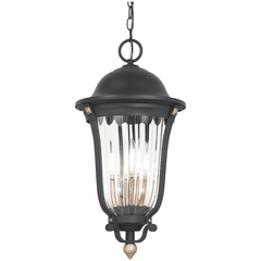Minka Peale Street 4-LT Outdoor Chain Hung Light - Sand Coal/Gold - 73237-738