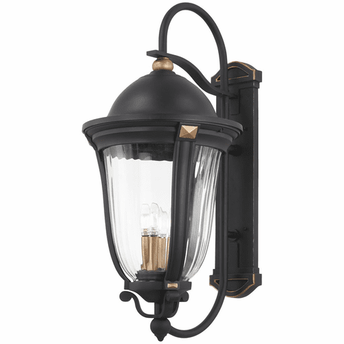 Minka Peale Street 5-LT Outdoor Wall Mount - Sand Coal/Gold - 73235-738