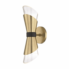 Mitzi Angie 2-LT Wall Sconce - Aged Brass & Black - H130102-AGB/BK