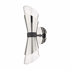 Mitzi Angie 2-LT Wall Sconce - Polished Nickel & Black - H130102-PN/BK