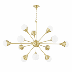 Mitzi Ariana 12 Light Chandelier - Aged Brass - H375812-AGB