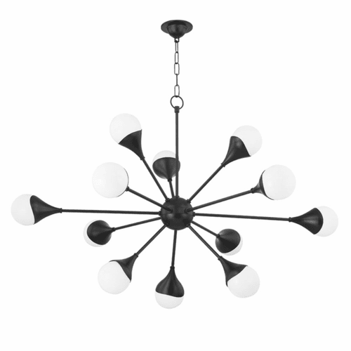 Mitzi Ariana 12 Light Chandelier - Soft Black - H375812-SBK