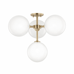 Mitzi Ashleigh 4-LT Semi-Flush - Aged Brass - H122604-AGB Mitzi Ashleigh 4-LT Semi-Flush - Aged Brass - H122604-AGB