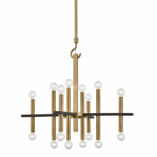 Mitzi Colette 16-LT Chandelier - Aged Brass & Black - H296816-AGB/BK