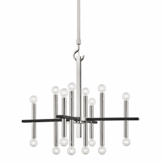 Mitzi Colette 16-LT Chandelier - Polished Nickel & Black - H296816-PN/BK