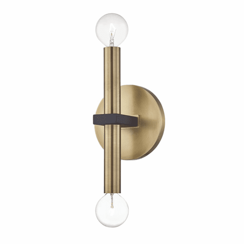 Mitzi Colette 2-LT Wall Sconce - Aged Brass & Black - H296102-AGB/BK
