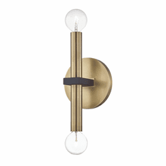 Mitzi Colette 2-LT Wall Sconce - Aged Brass & Black - H296102-AGB/BK