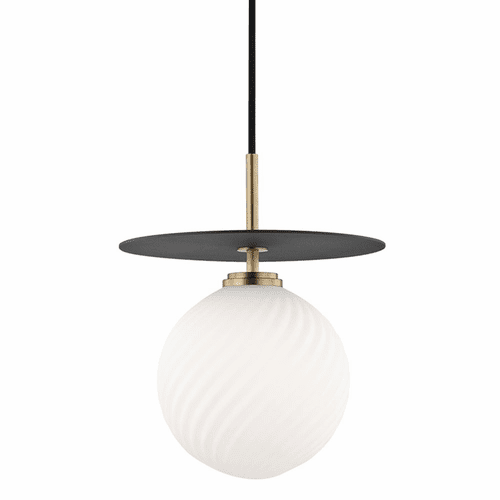 Mitzi Ellis 1-LT Large Pendant - Aged Brass & Black - H200701L-AGB/BK