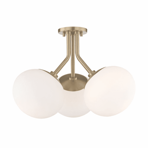 Mitzi Estee 3-LT Semi-Flush - Aged Brass - H134603-AGB