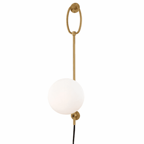 Mitzi Gina 1-LT Wall Sconce With Plug - Aged Brass - HL290101-AGB