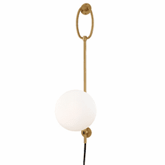 Mitzi Gina 1-LT Wall Sconce With Plug - Aged Brass - HL290101-AGB