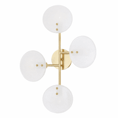 Mitzi Giselle 4 Light Wall Sconce - Aged Brass - H428604-AGB Mitzi Giselle 4 Light Wall Sconce - Aged Brass - H428604-AGB