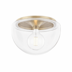 Mitzi Grace 1-LT Large Flush Mount - Aged Brass - H284501L-AGB Mitzi Grace 1-LT Large Flush Mount - Aged Brass - H284501L-AGB
