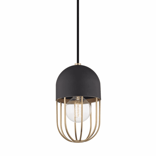Mitzi Haley 1-LT Pendant - Aged Brass & Black - H145701-AGB/BK