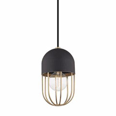Mitzi Haley 1-LT Pendant - Aged Brass & Black - H145701-AGB/BK