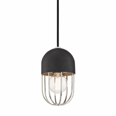 Mitzi Haley 1-LT Pendant - Polished Nickel & Black - H145701-PN/BK Mitzi Haley 1-LT Pendant - Polished Nickel & Black - H145701-PN/BK