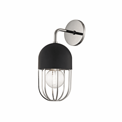 Mitzi Haley 1-LT Wall Sconce - Polished Nickel & Black - H145101-PN/BK