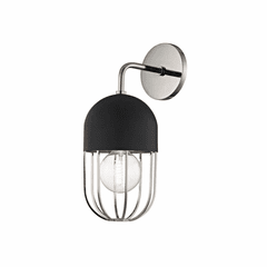 Mitzi Haley 1-LT Wall Sconce - Polished Nickel & Black - H145101-PN/BK