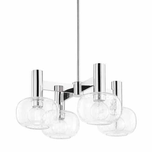 Mitzi Harlow 4-LT Chandelier - Polished Nickel - H403804-PN