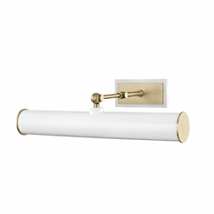 Mitzi Holly 2-LT Picture-LT With Plug - Aged Brass & White - HL263202-AGB/WH