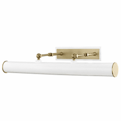 Mitzi Holly 3-LT Picture-LT With Plug - Aged Brass & White - HL263203-AGB/WH Mitzi Holly 3-LT Picture-LT With Plug - Aged Brass & White - HL263203-AGB/WH
